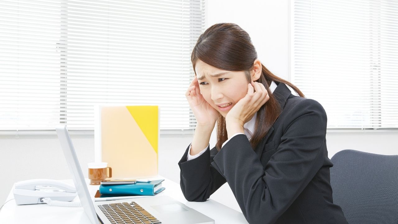Asian woman concerned